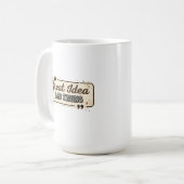 Große Idee Schlechter Zeitpunkt Lustiger Zitat-Ent Kaffeetasse (Vorderseite Links)