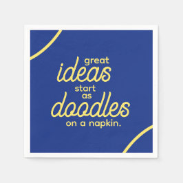 Große Ideen beginnen als Doodles auf Neapel Serviette
