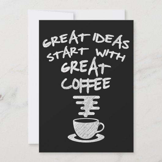 Große Ideen beginnen mit großartigem Kaffee Einladung (Vorderseite)