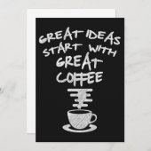 Große Ideen beginnen mit großartigem Kaffee Einladung (Vorne/Hinten)