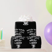 Große Ideen beginnen mit großartigem Kaffee Geschenkpapier