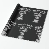 Große Ideen beginnen mit großartigem Kaffee Geschenkpapier (Ungerollt)
