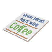 Große Ideen beginnen mit Kaffee Fliese (Seite)