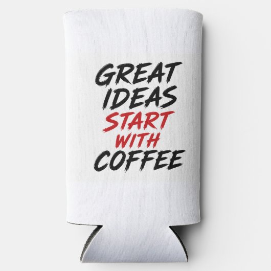 Große Ideen beginnen mit Kaffee Selters Dosenkühler (Vorderseite)