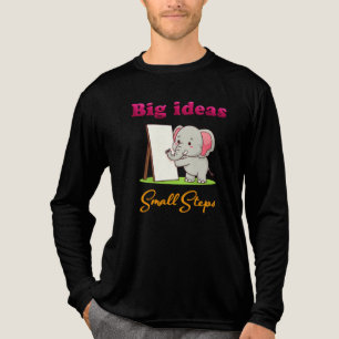 "Große Ideen, kleine Schritte" Elefantentraum Tri-Blend Shirt