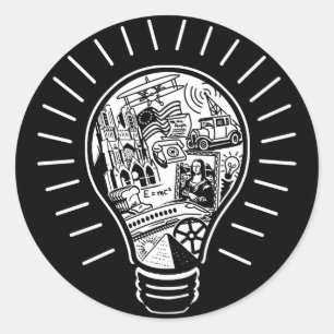 Große Ideen Runder Aufkleber