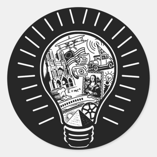 Große Ideen Runder Aufkleber (Vorderseite)