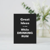 Große Ideen trinken Rum Postkarte (Stehend Vorderseite)