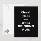 Große Ideen trinken Rum Postkarte (Vorne/Hinten)