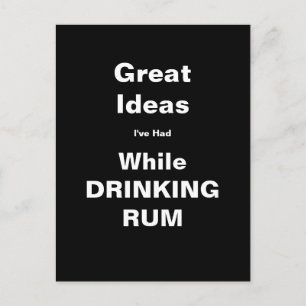Große Ideen trinken Rum Postkarte
