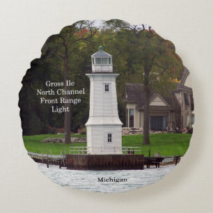 Grosse Ile North Channel Front Range Leuchtturm Rundes Kissen