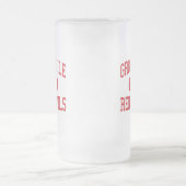 Grosse Ile - rote Teufel - Mitte - Grosse Ile Mattglas Bierglas (Mittel)