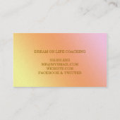 Große Imitat-Goldtraumpunkte Visitenkarte (Rückseite)