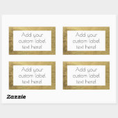 Große Imitate Gold Leaf Custom Craft Gefallen Hoch Rechteckiger Aufkleber (Blatt)