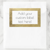 Große Imitate Gold Leaf Custom Craft Gefallen Hoch Rechteckiger Aufkleber (Tasche)