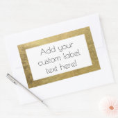 Große Imitate Gold Leaf Custom Craft Gefallen Hoch Rechteckiger Aufkleber (Umschlag)