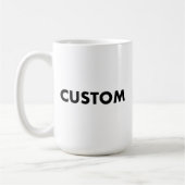Große individuelle Tassenrohling Vorlage - 15oz Kaffeetasse (Links)