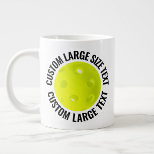 Große individuelle Text-Rieser Pickleball-Tasse Jumbo-Tasse