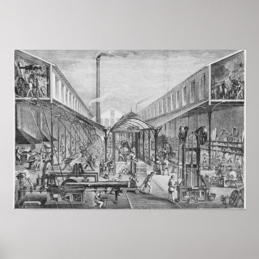 Große Industrien, Werkstätten für Bauwesen Poster (Vorne)