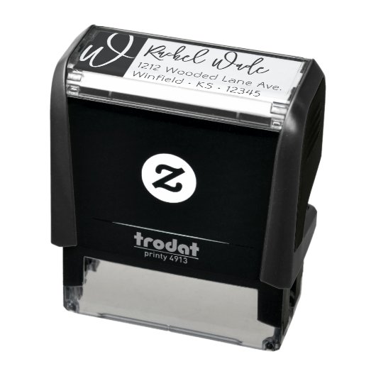 Große initiale Script-Rücksendeadresse Permastempel (Produkt)