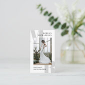 Große Initialen Blassgraue Typografie Fotograf Visitenkarte (Stehend Vorderseite)