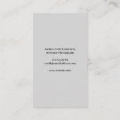 Große Initialen Blassgraue Typografie Fotograf Visitenkarte (Rückseite)