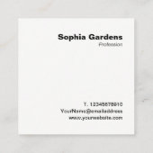 Große Initialen - Quadrat - Diagonal Orange Quadratische Visitenkarte (Rückseite)