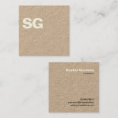 Große Initialen - Square - Kraft Quadratische Visitenkarte (Vorne/Hinten)