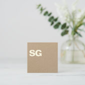 Große Initialen - Square - Kraft Quadratische Visitenkarte (Stehend Vorderseite)