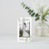 Große Initialen zeigen grünes Typograf Visitenkarte (Stehend Vorderseite)