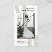 Große Initialen zeigen grünes Typograf Visitenkarte (Vorderseite)