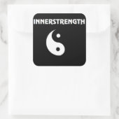 Große INNERSTRENGTH Stikker Quadratischer Aufkleber (Tasche)