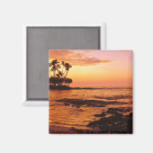 Große Insel, Hawaii. Sonnenuntergang, Big Island H Magnet (Vorderseite/Rückseite)