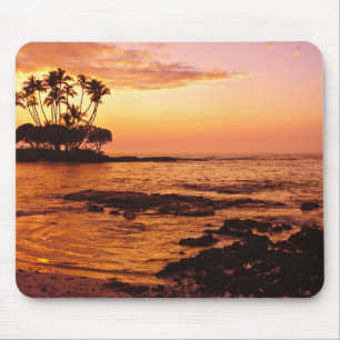 Große Insel, Hawaii. Sonnenuntergang, Big Island H Mousepad