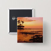 Große Insel, Hawaii. Sunset, Big Island Hawaii.2 Button (Vorne & Hinten)