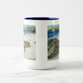 Große Insel-Seeschildkröte-Kaffee-Tasse Zweifarbige Tasse (Mittel)