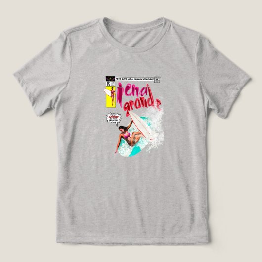 Große Insel Tri-Blend Shirt (Design Vorderseite)