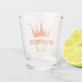 Größe | Inspirierende Krone Erfolg Schnapsglas (Rückseite)