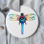 große irisierende Libelle Button (Beispiel)