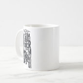 Größe ist kein Playful Gun Comparison Sticker Kaffeetasse (Vorderseite Links)