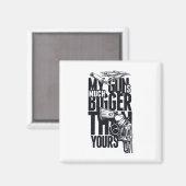 Größe ist kein Playful Gun Comparison Sticker Magnet (Vorderseite/Rückseite)