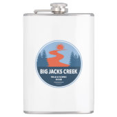 Große Jacke Creek Wild und Landschaftlicher Fluss Flachmann (Vorderseite)