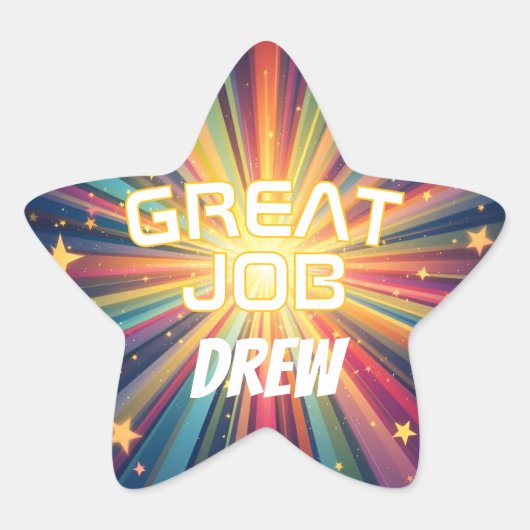 Große Jobverknappung Stern-Aufkleber (Vorderseite)