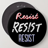 Große Jumbo-Sized Resist | Protest gegen Trump Button (Vorne & Hinten)