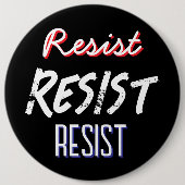 Große Jumbo-Sized Resist | Protest gegen Trump Button (Vorderseite)