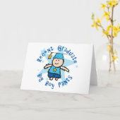 Große Jungen-Hosen Karte (Gelbe Blume)