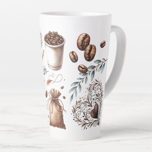 Große Kaffee-Cup-Liebe ist Brechen Milchtasse (Rechte Ecke)