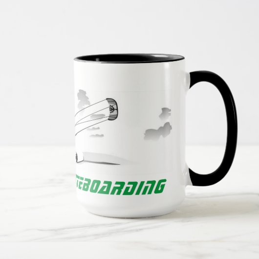 Große Kaffee-Tasse - Kitesurfing Tasse (Rechts)