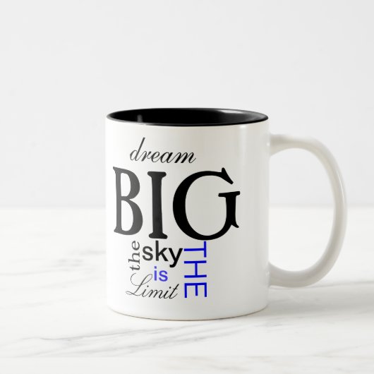 GROSSE Kaffee-TraumTasse Zweifarbige Tasse (Rechts)