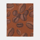 Große Kaffeebohnen für Kaffeeliebhaber Fleecedecke (Vorderseite)
